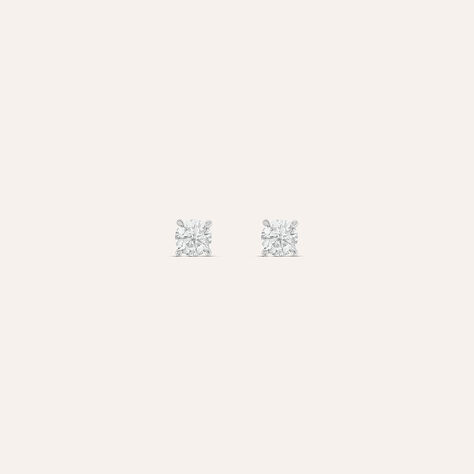 Orecchini Lobo Punto Luce Claire Oro Bianco Cubic Zirconia - Orecchini a Lobo Donna | Stroili
