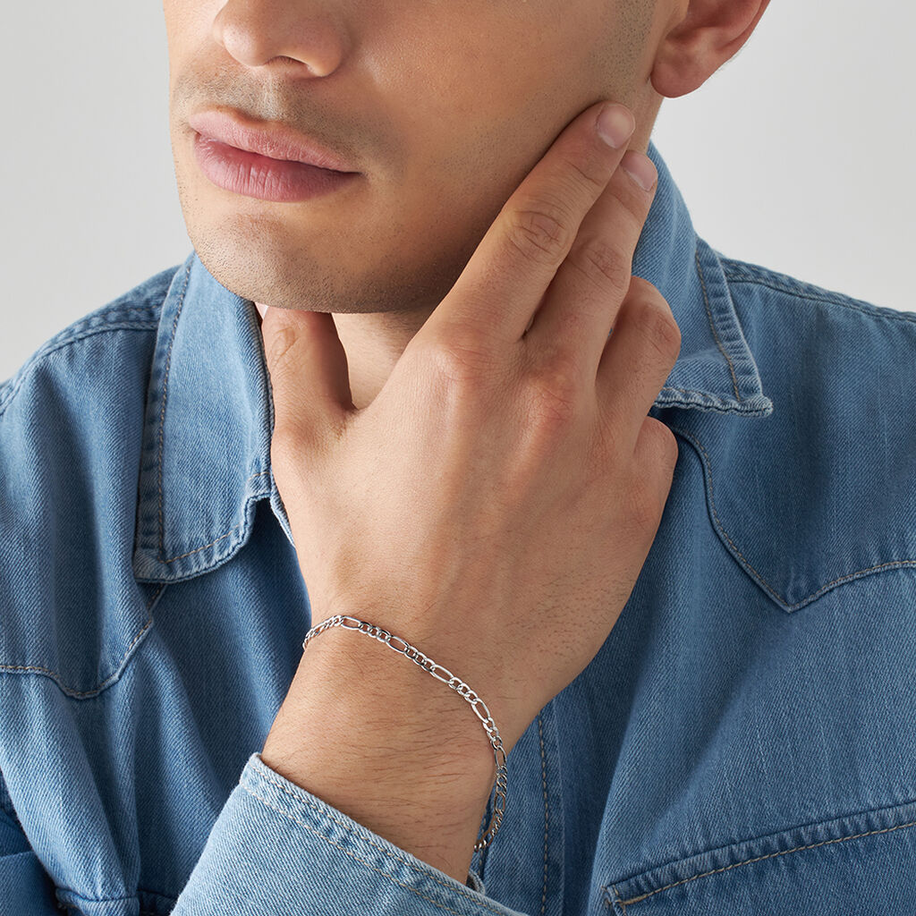 Bracciale Catena L'homme Or Oro Bianco - Bracciali Uomo | Stroili