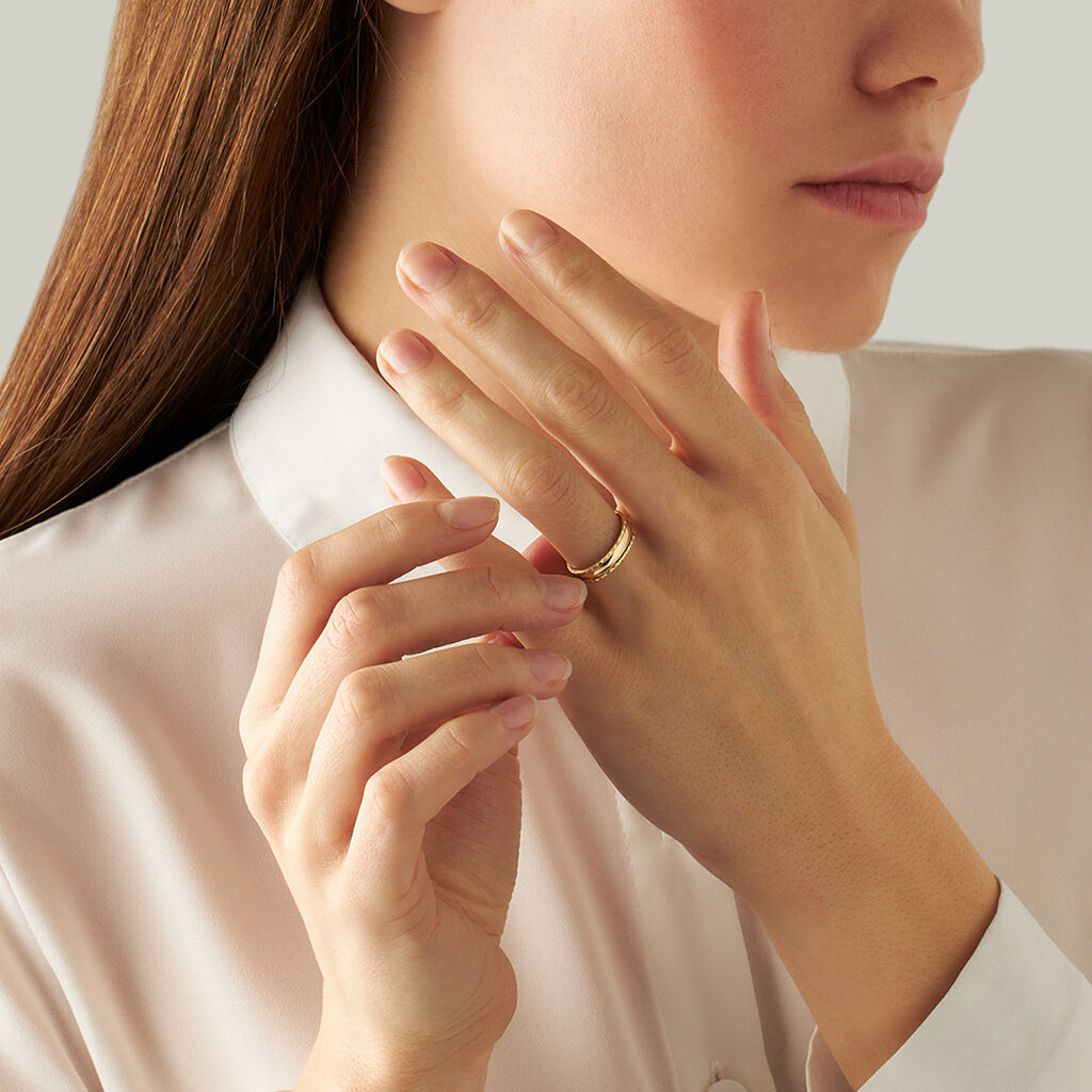 Fede Classica Diamantata 4 mm Oro Giallo