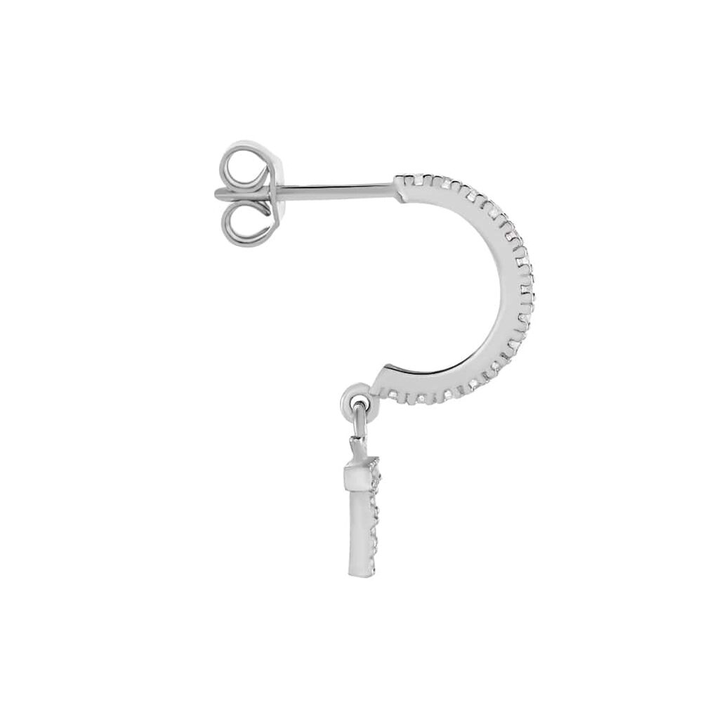 Mono Orecchino A Cerchio Silver Moments Argento Rodiato Cubic Zirconia - Mono Orecchino Donna | Stroili