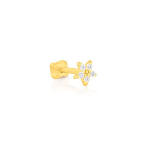Piercing Orecchio Tragus Helix Conch Ear Shine Oro Giallo Cubic Zirconia - Piercing Orecchio Donna | Stroili