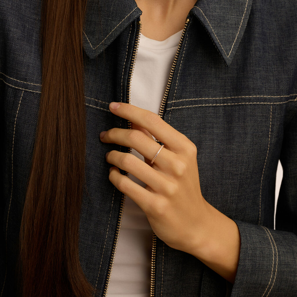 Anello Eternity Claire Oro Giallo Cubic Zirconia