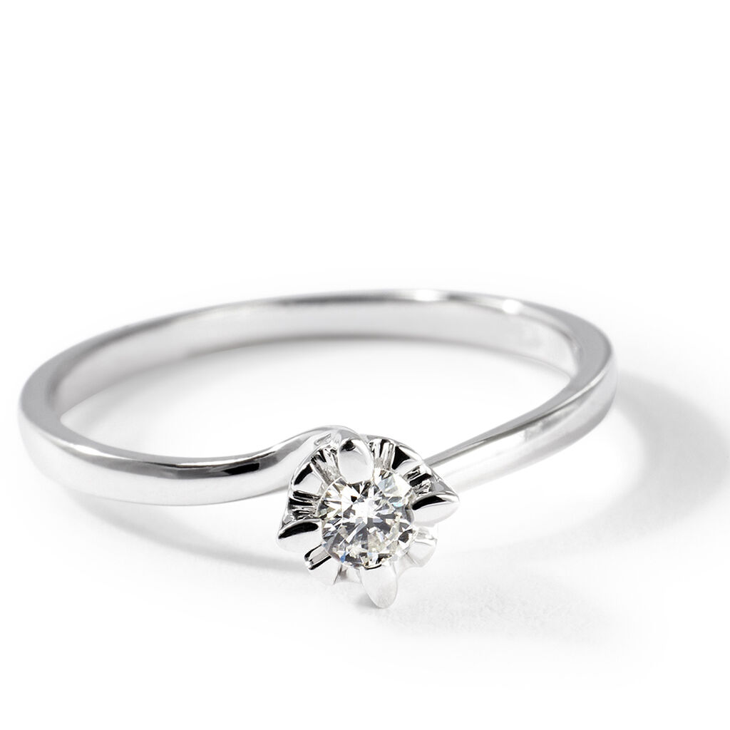 Anello Solitario Valentino Diamazing Oro Bianco Diamante - Anelli con Pietre Donna | Stroili