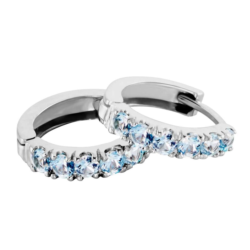 Orecchini A Cerchio Toujours Oro Bianco Cubic Zirconia - Orecchini a Cerchio Donna | Stroili