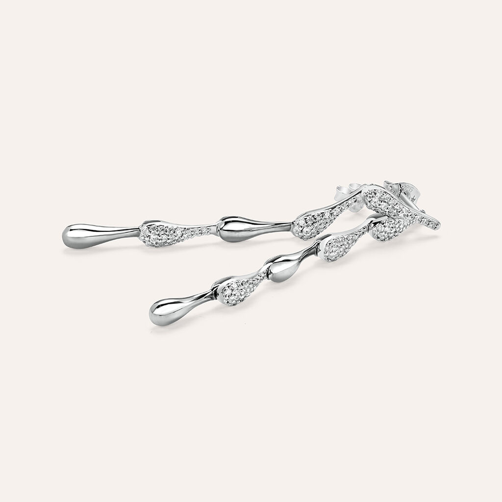 Orecchini Pendenti Silver Shine Argento Rodiato Cubic Zirconia - Orecchini Pendenti Donna | Stroili