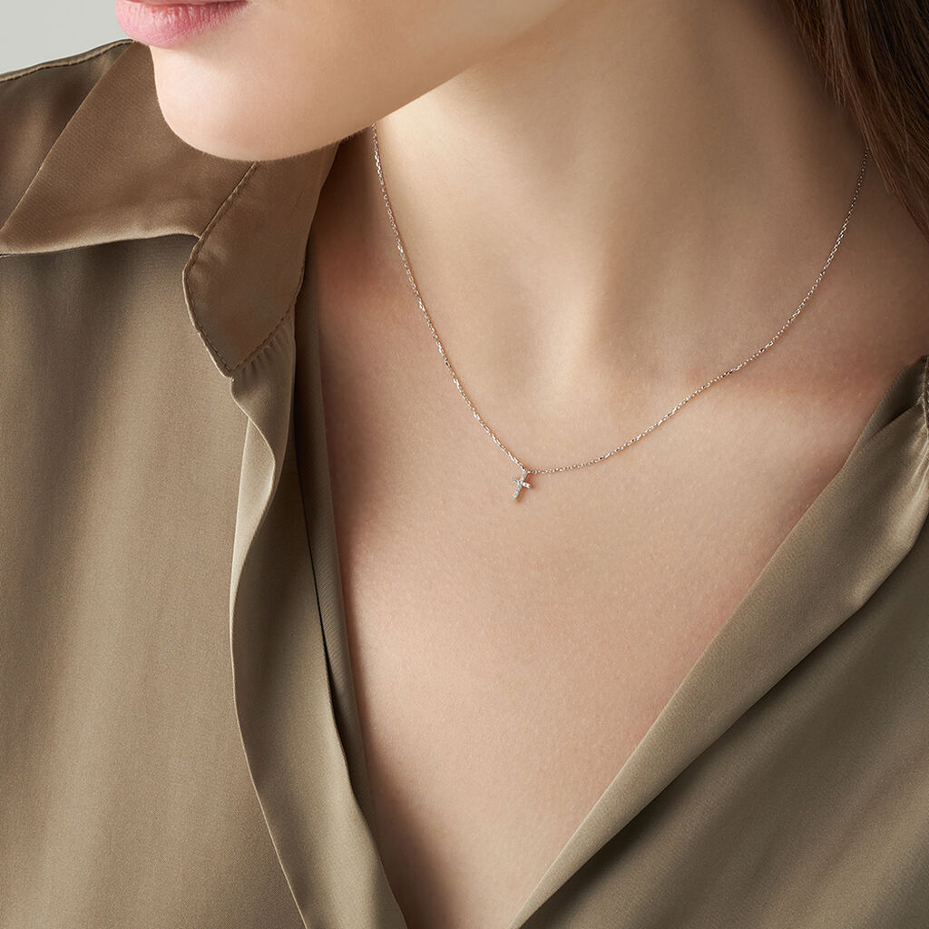 Collana Sophia Oro Bianco Diamante - Collane Donna | Stroili