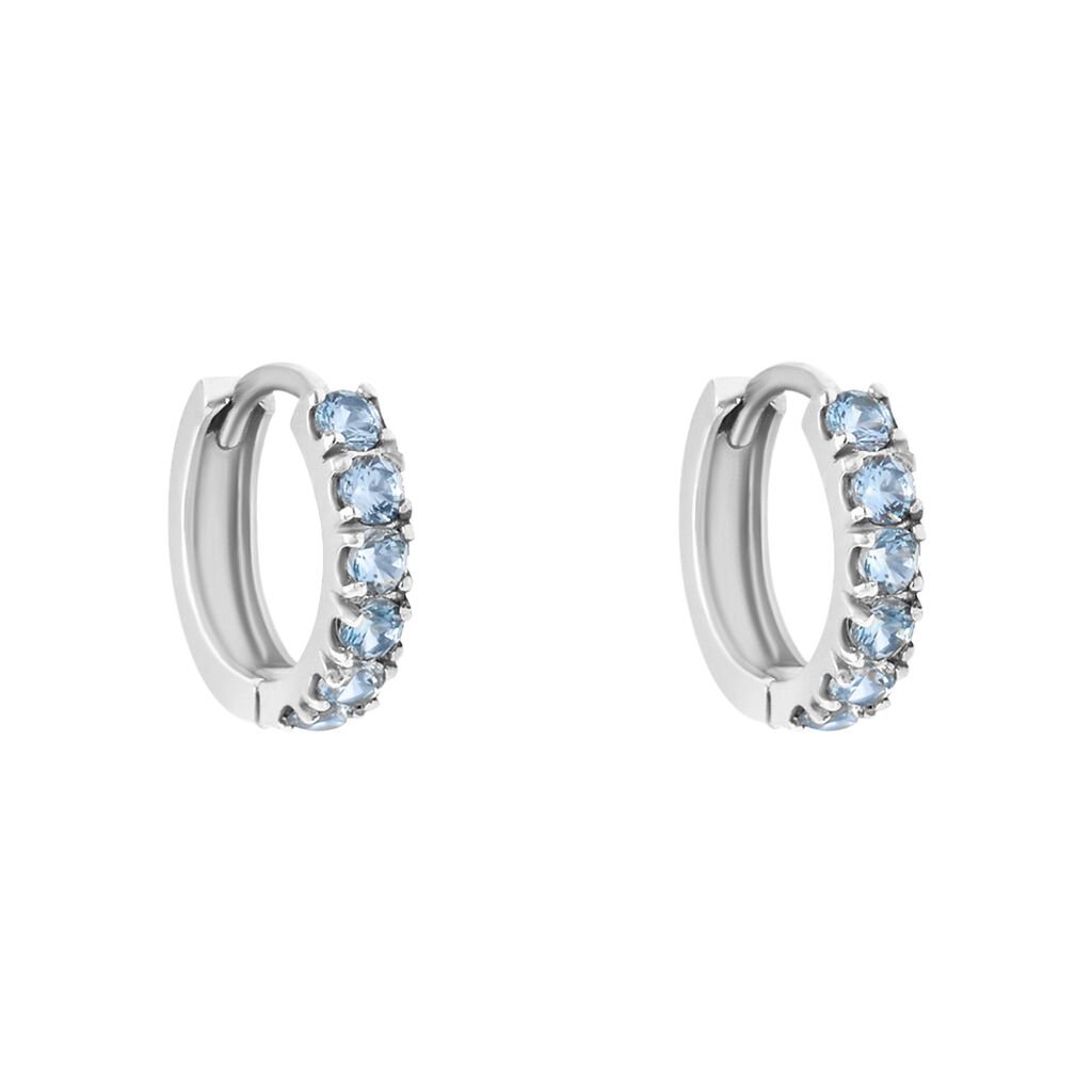 Orecchini A Cerchio Toujours Oro Bianco Cubic Zirconia - Orecchini a Cerchio Donna | Stroili