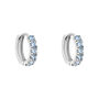 Orecchini A Cerchio Toujours Oro Bianco Cubic Zirconia