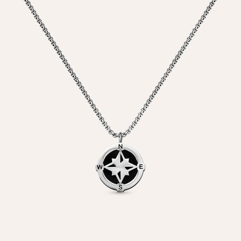 Collana Man Code Acciaio Bicolore Bianco / Nero - Collane Uomo | Stroili