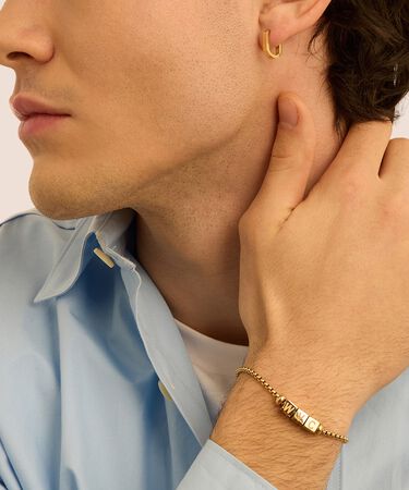 Bead Essential Code Acciaio Dorato