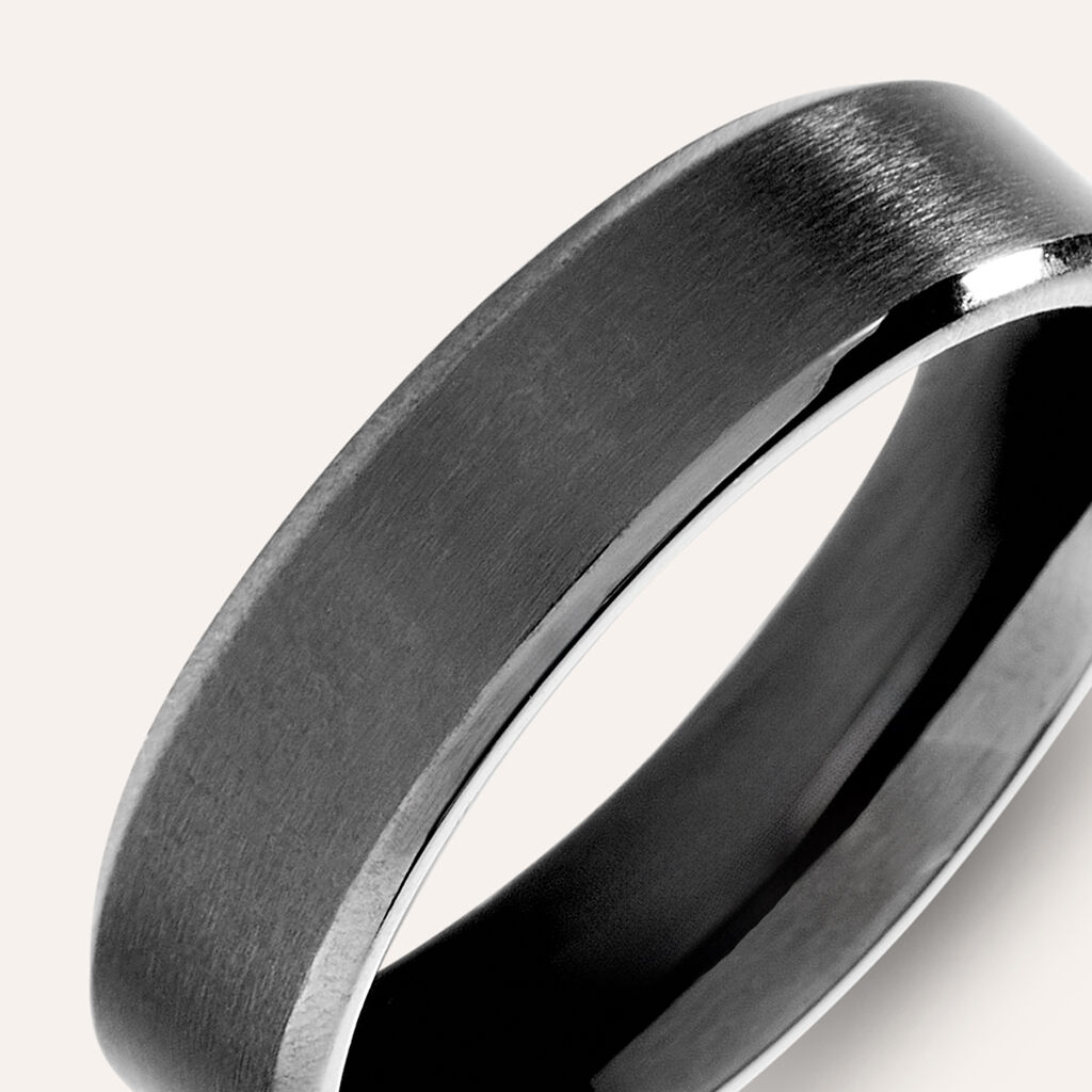 Anello Fascia Man Code Acciaio Nero