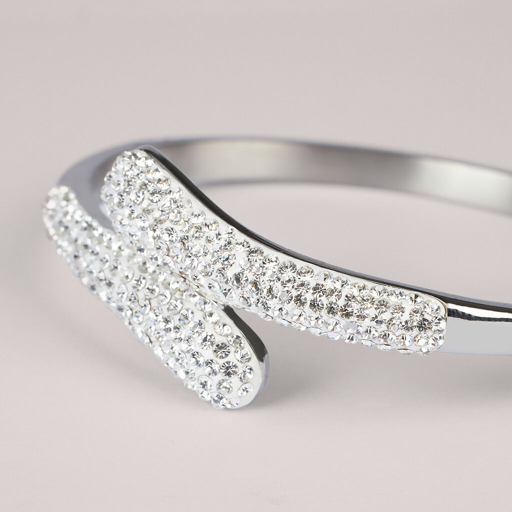 Bangle Lady Phantasya Acciaio Cristallo - Bracciali Rigidi Donna | Stroili