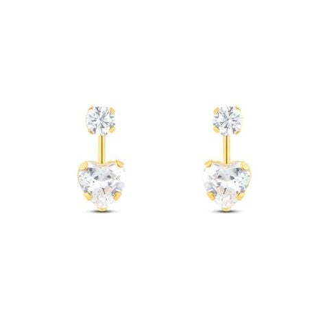 Orecchini Lobo Doppio Punto Luce Bon Ton Oro Giallo Cubic Zirconia - Orecchini a Lobo Donna | Stroili