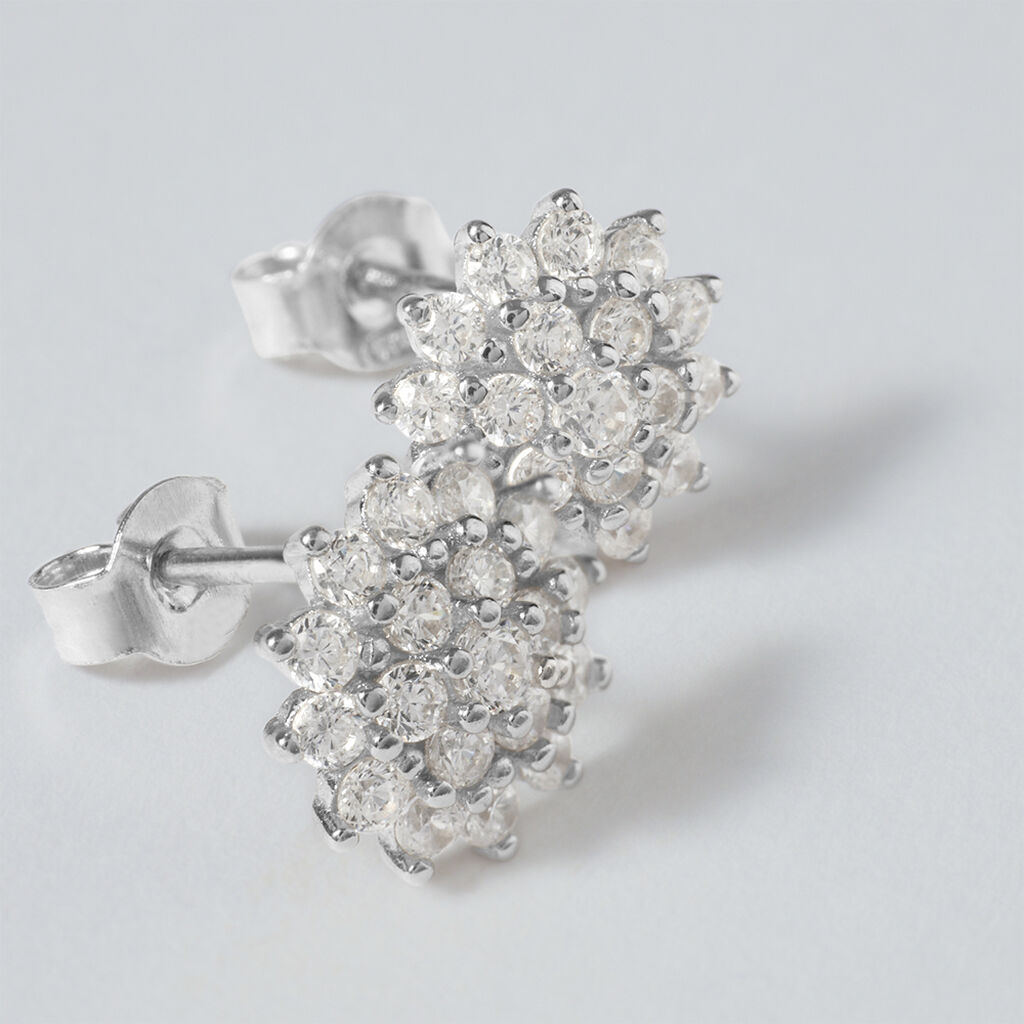 Orecchini Lobo Silver Elegance Argento Rodiato Cubic Zirconia - Orecchini a Lobo Donna | Stroili