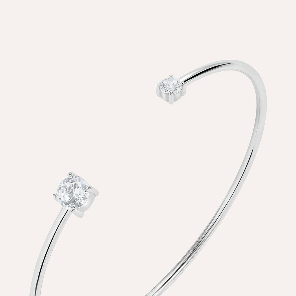Bangle Punto Luce Silver Elegance Argento Rodiato Cubic Zirconia - Bracciali Rigidi Donna | Stroili