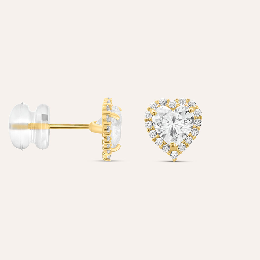 Orecchini Lobo Punto Luce Claire Oro Giallo Cubic Zirconia - Orecchini a Lobo Donna | Stroili