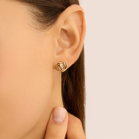 Orecchini Lobo Golden Dream Placcato Oro Giallo Cubic Zirconia - Orecchini a Lobo Donna | Stroili