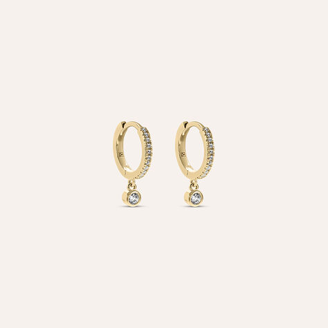 Orecchini A Cerchio Golden Dream Placcato Oro Giallo Cubic Zirconia - Orecchini a Cerchio Donna | Stroili
