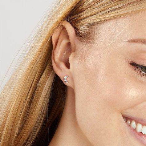 Orecchini Spaiati Silver Moments Argento Bicolore Bianco / Rosa Cubic Zirconia - Gioielli Donna | Stroili
