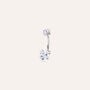 Piercing Ombelico Punto Luce Moonlight Titanio ASTM F136 Bianco Cubic Zirconia