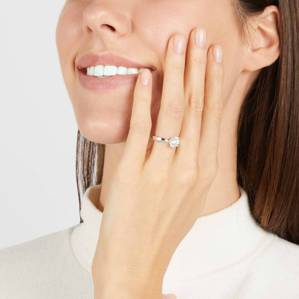Anello Solitario Diamotion Oro Bianco Diamante - Anelli con Pietre Donna | Stroili