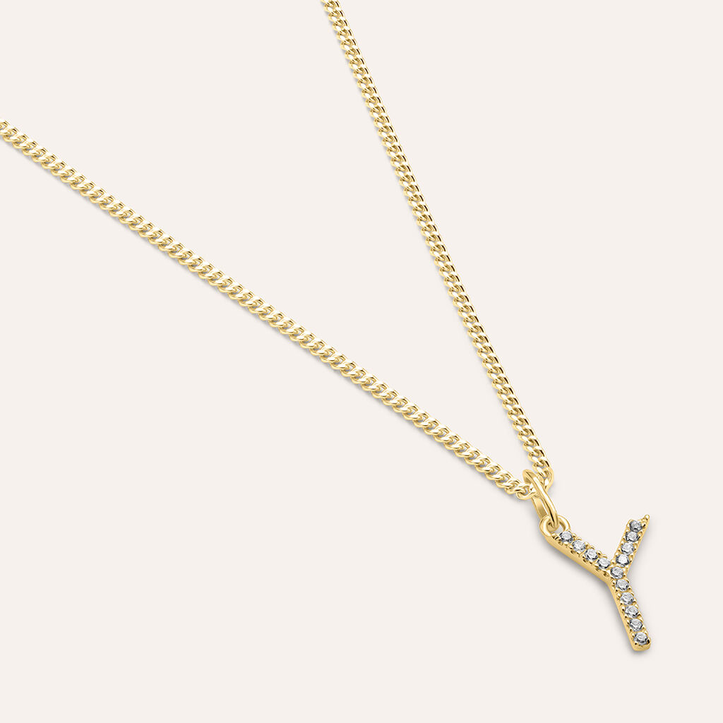 Pendente Po&egrave;me Oro Giallo Cubic Zirconia