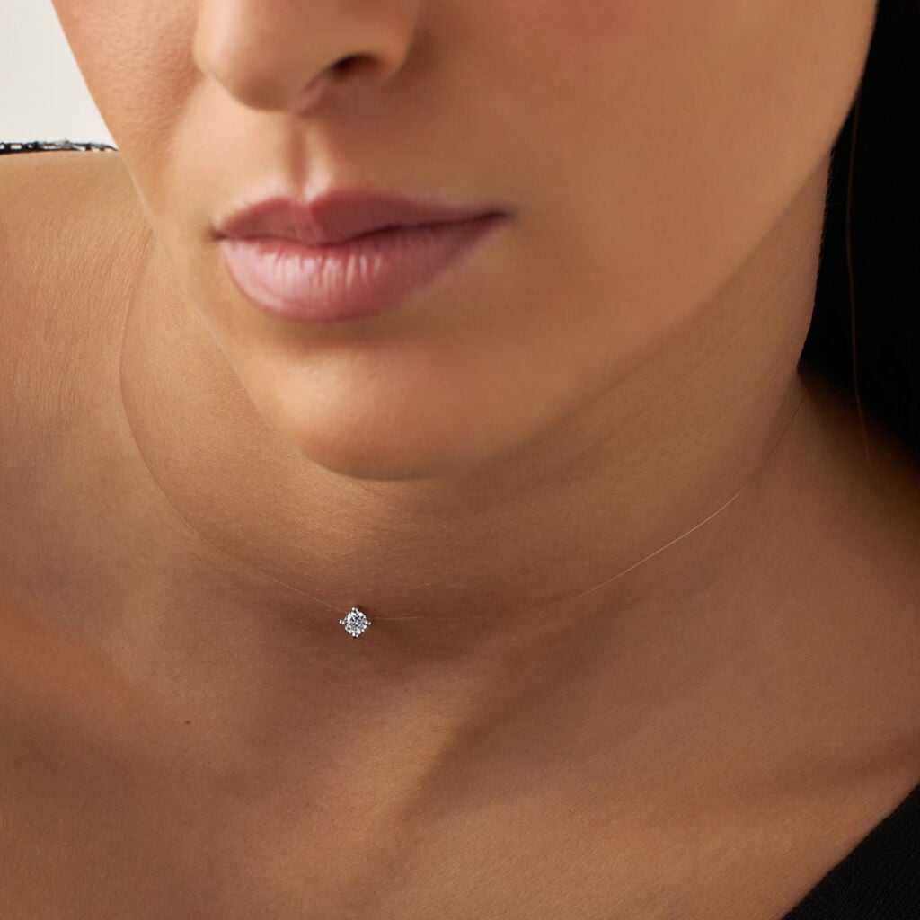Collana Punto Luce Silver Elegance Argento Rodiato Cubic Zirconia