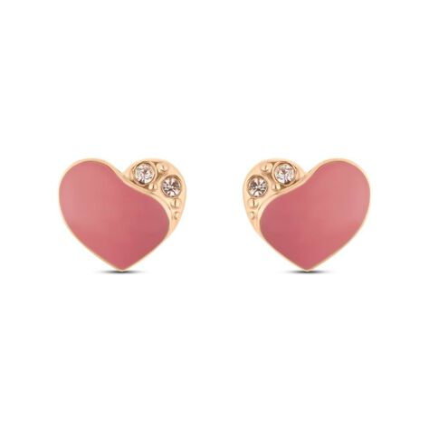 Orecchini Lobo Lady Sweet Acciaio Rosa Cristallo - Orecchini a Lobo Donna | Stroili
