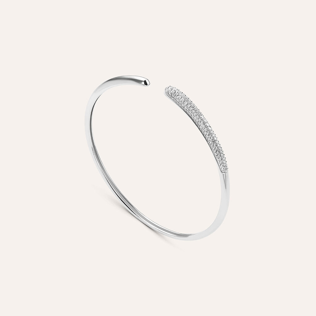 Bangle Silver Shine Argento Rodiato Cubic Zirconia