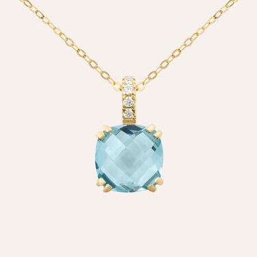 Collana Punto Luce Am&eacute;lie Oro Giallo Topazio Cubic Zirconia