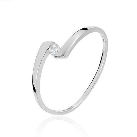 Anello Solitario Grace Oro Bianco Diamante - Anelli con Pietre Donna | Stroili