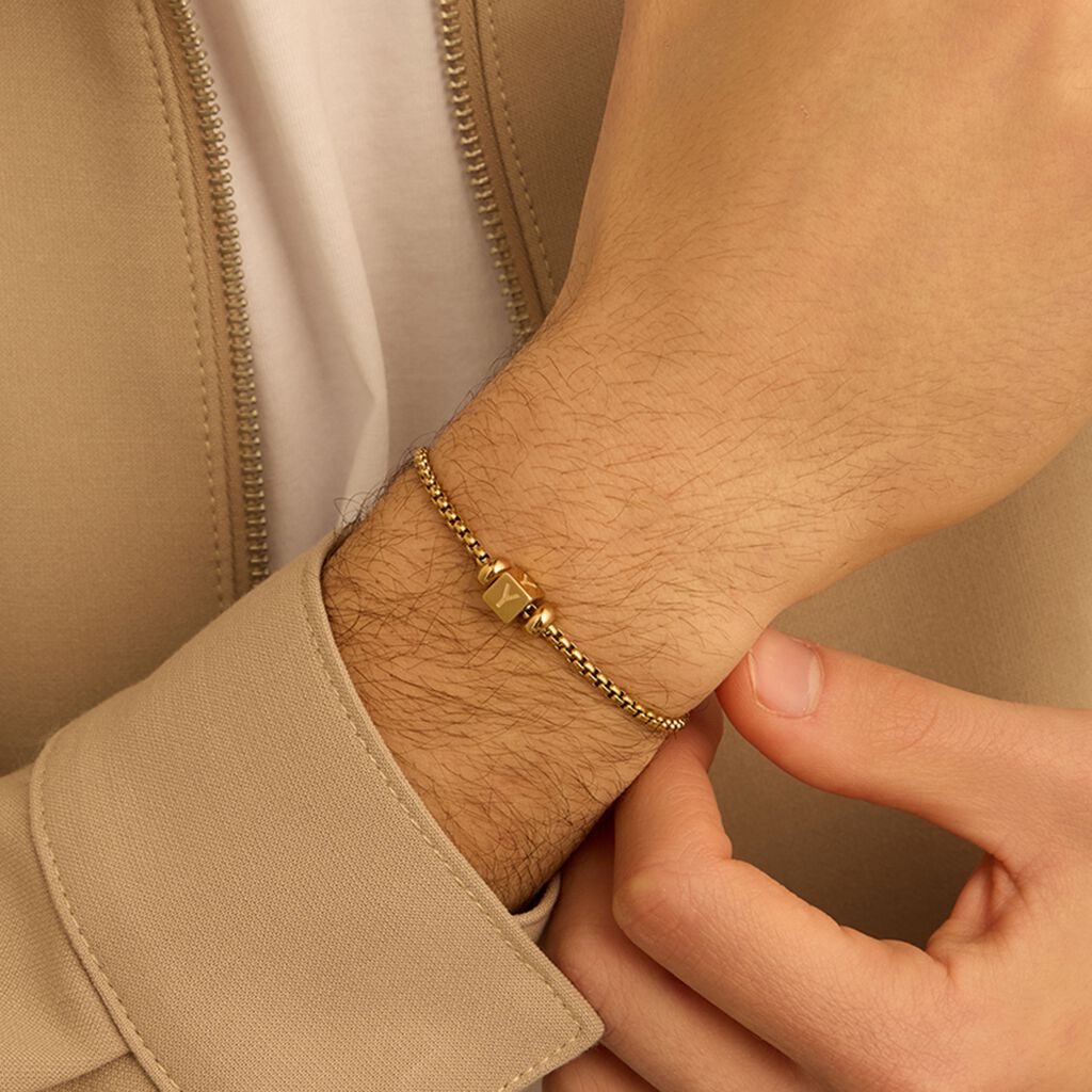 Bead Essential Code Acciaio Dorato