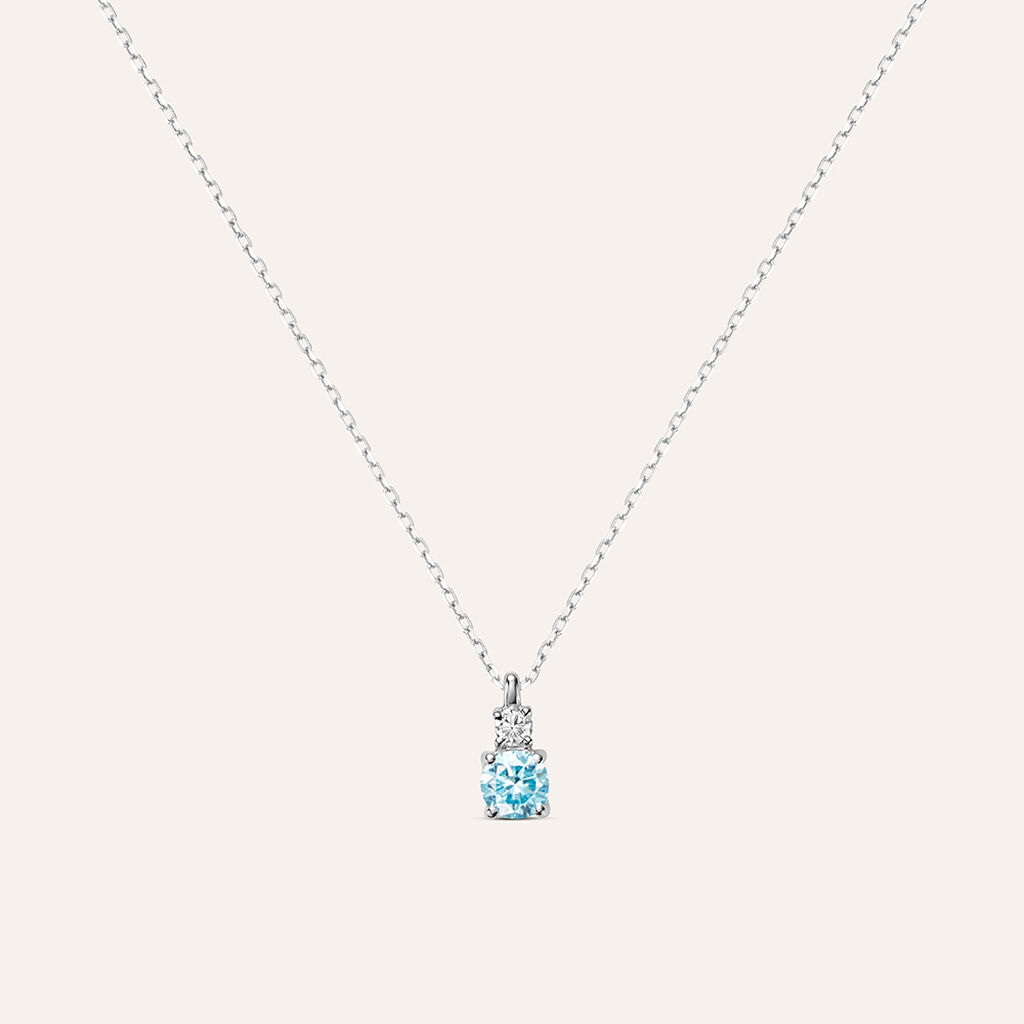 Collana Doppio Punto Luce Diamade Oro Bianco Diamante Lab-Grown - Collane Punto Luce Donna | Stroili