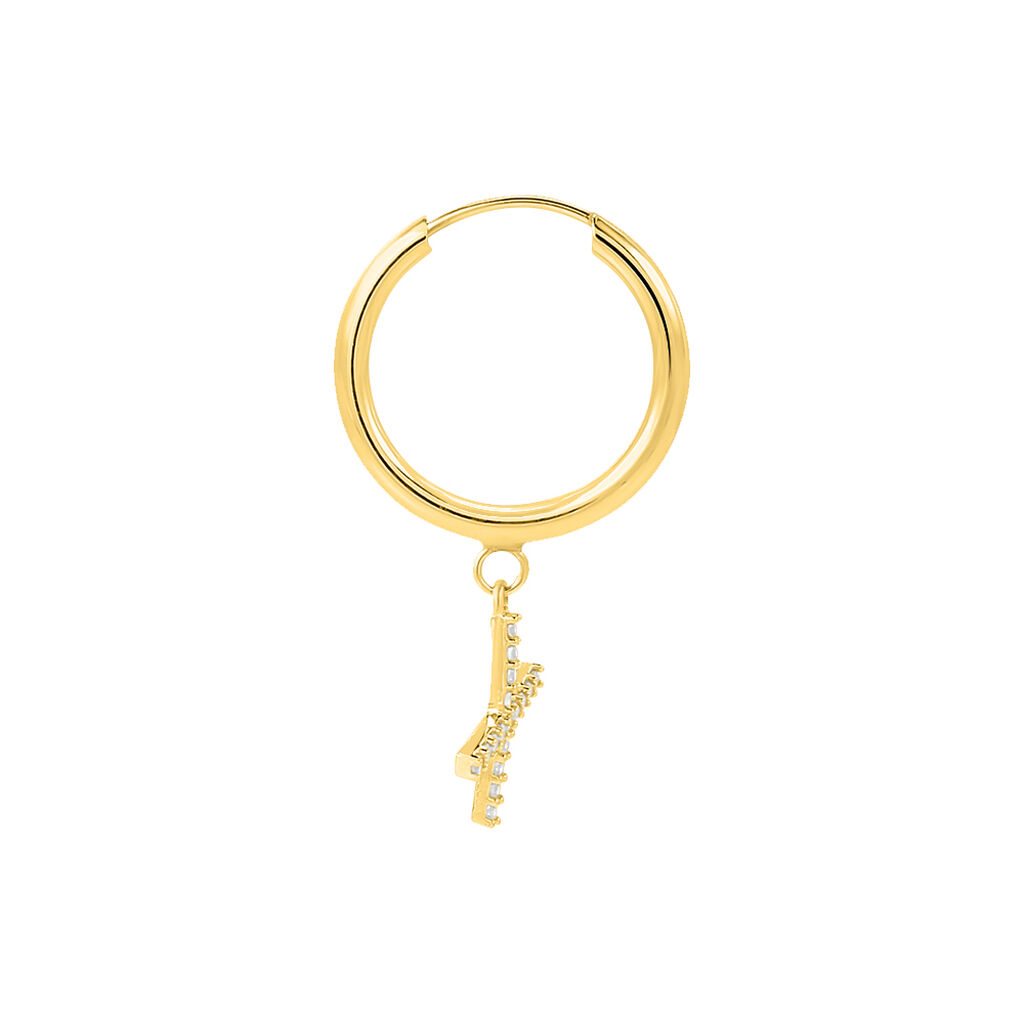 Mono Orecchino A Cerchio Toujours Oro Giallo Cubic Zirconia - Mono Orecchino Donna | Stroili