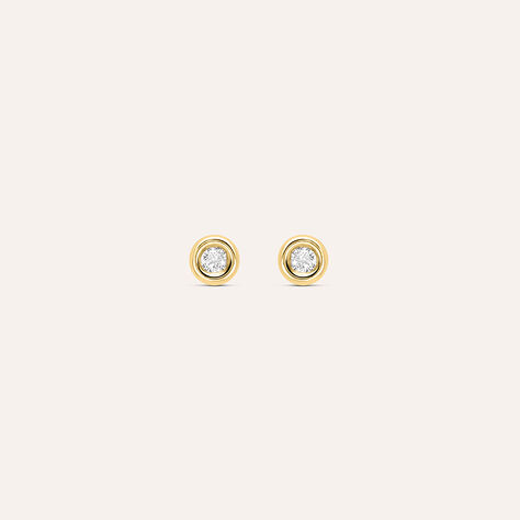 Orecchini Lobo Punto Luce Bon Ton Oro Giallo Cubic Zirconia - Orecchini a Lobo Donna | Stroili