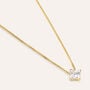 Collana Punto Luce Silver Glow Argento Dorato Cubic Zirconia