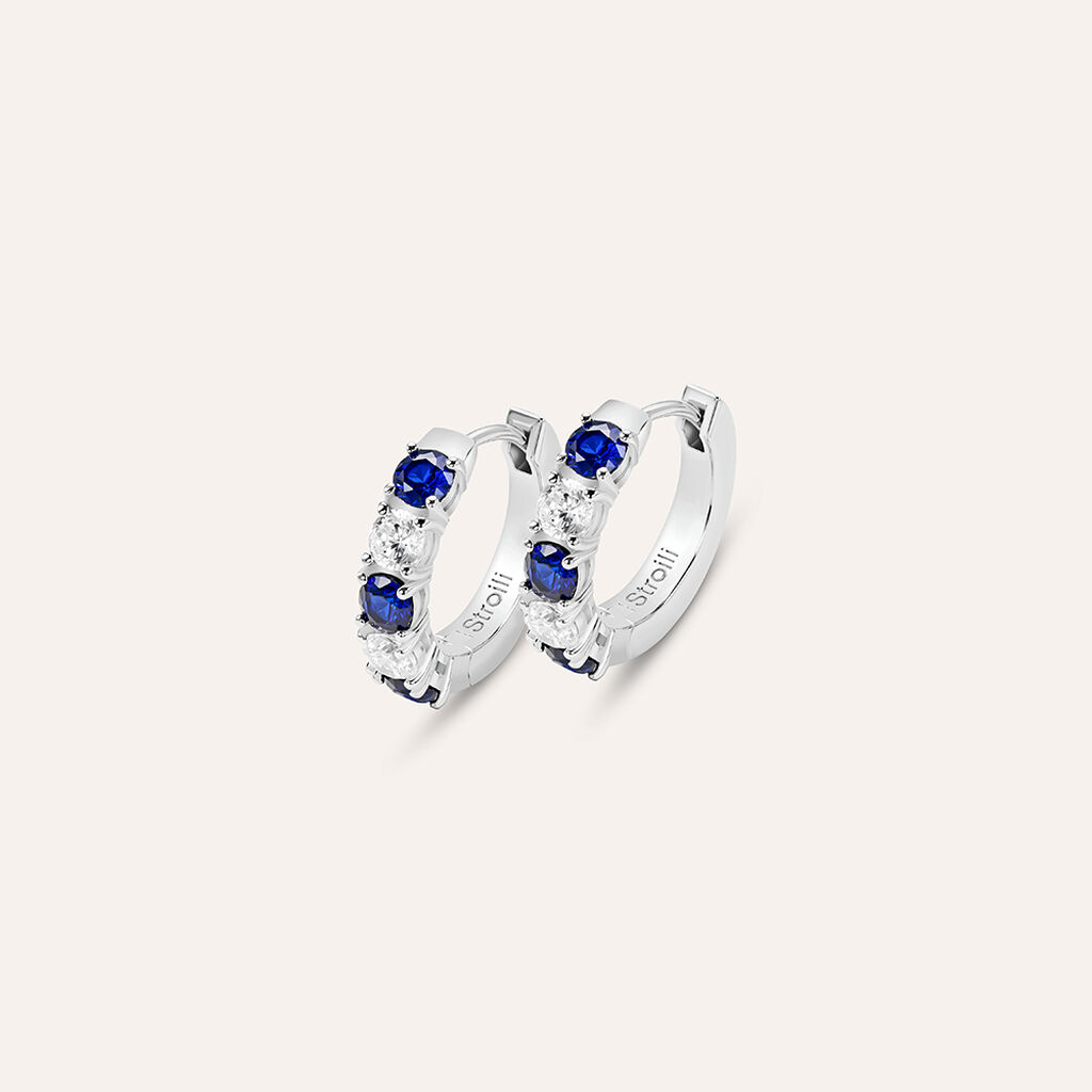 Orecchini A Cerchio Silver Elegance Argento Rodiato Cubic Zirconia - Orecchini a Cerchio Donna | Stroili