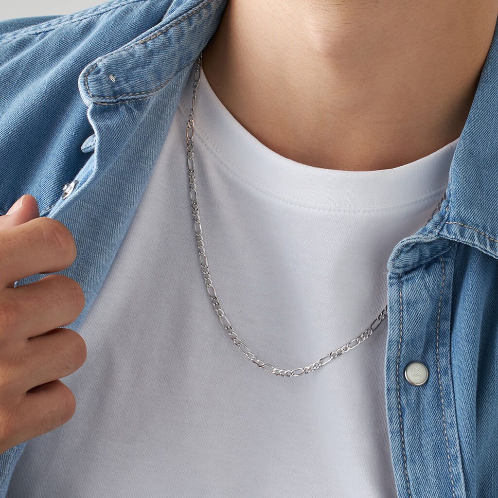 Catena L'homme Or Oro Bianco - Collane Catena Uomo | Stroili