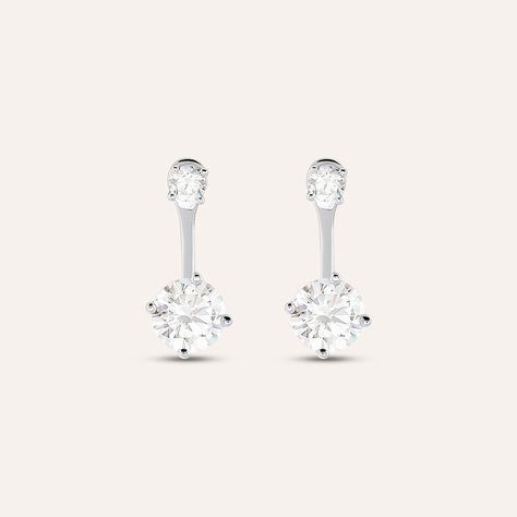 Orecchini Lobo Doppio Punto Luce Silver Elegance Argento Rodiato Cubic Zirconia - Orecchini a Lobo Donna | Stroili
