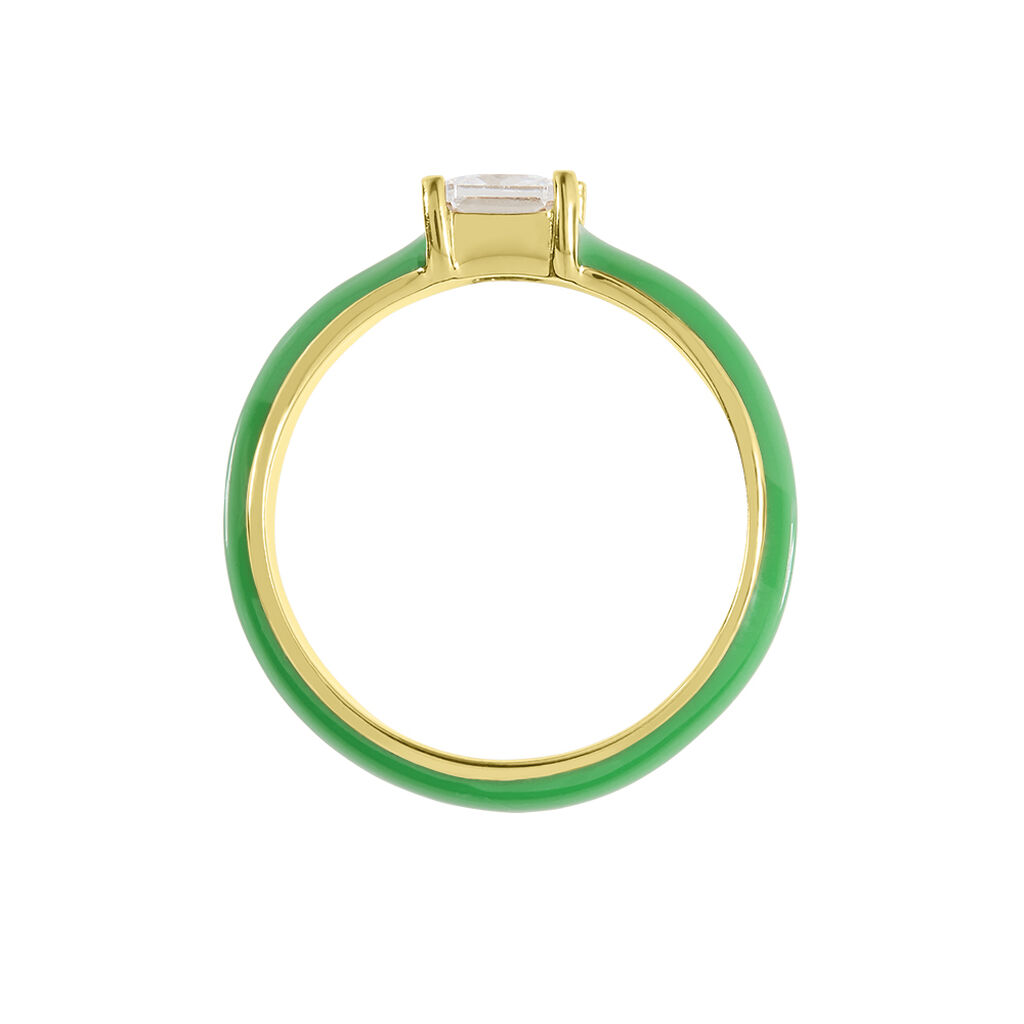 Anello Solitario Lady Sweet Acciaio Dorato Cristallo - Anelli con Pietre Donna | Stroili