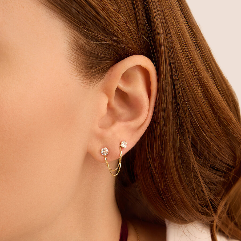 Doppia Catenina Veneziana per Piercing Bon Ton Oro Giallo 2.5cm