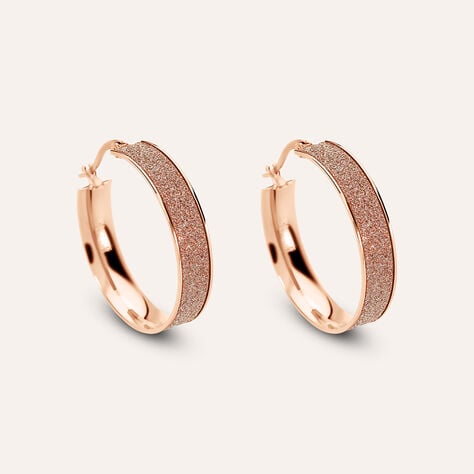 Orecchini A Cerchio Aura Acciaio Rosa - Orecchini a Cerchio Donna | Stroili