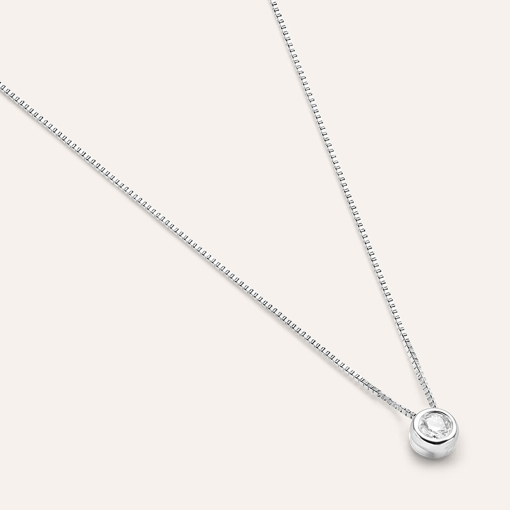 Collana Punto Luce Firmamenti Oro Bianco Diamante