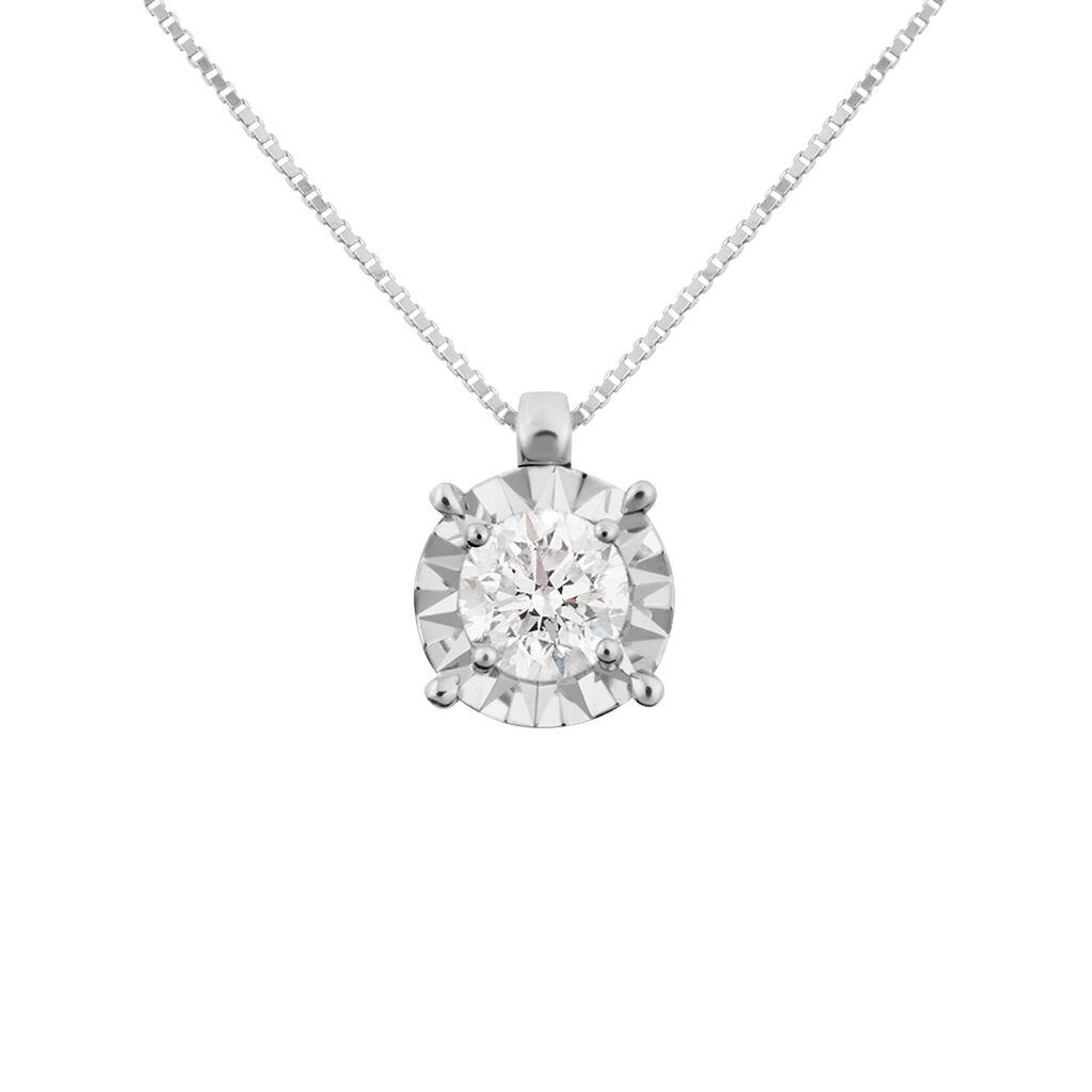 Collana Punto Luce Diamotion Oro Bianco Diamante