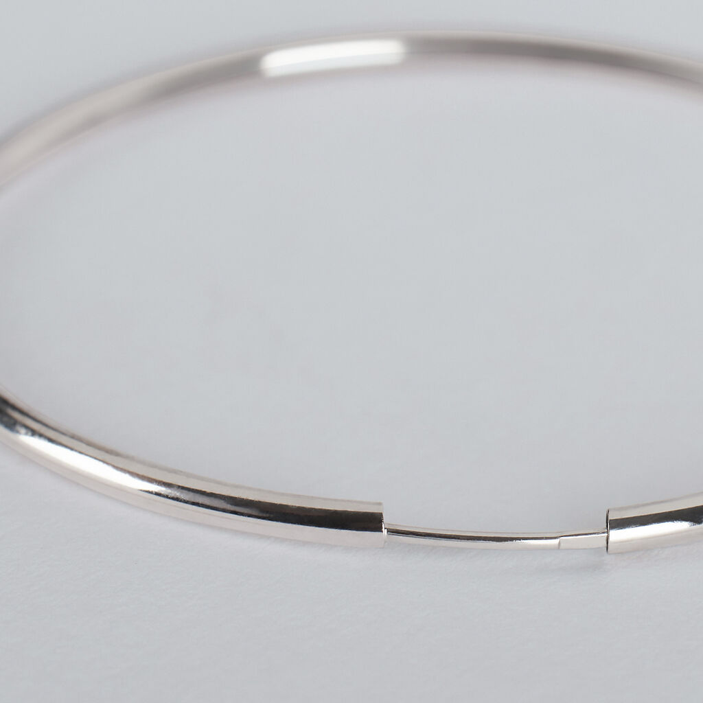 Orecchini A Cerchio Toujours Oro Bianco - Orecchini a Cerchio Donna | Stroili