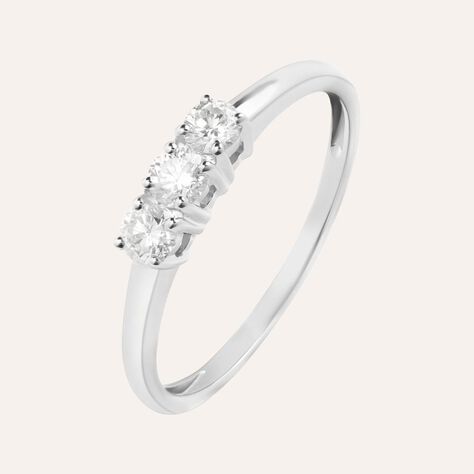 Anello Trilogy Firmamenti Oro Bianco Diamante - Anelli con Pietre Donna | Stroili