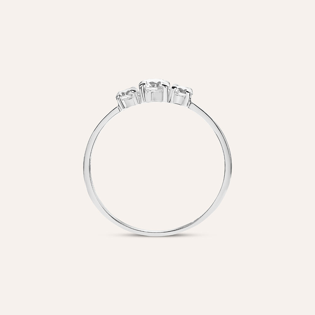 Anello Trilogy Claire Oro Bianco Cubic Zirconia - Anelli con Pietre Donna | Stroili