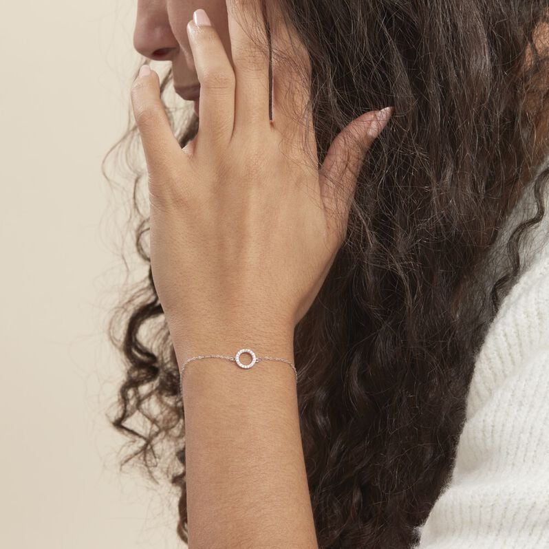 Bracciale Claire Oro Bianco Cubic Zirconia - Bracciali Amicizia Donna | Stroili