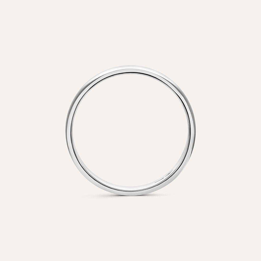 Fede Mantovana 4.5 mm Oro Bianco - Anelli con Incisione Unisex | Stroili