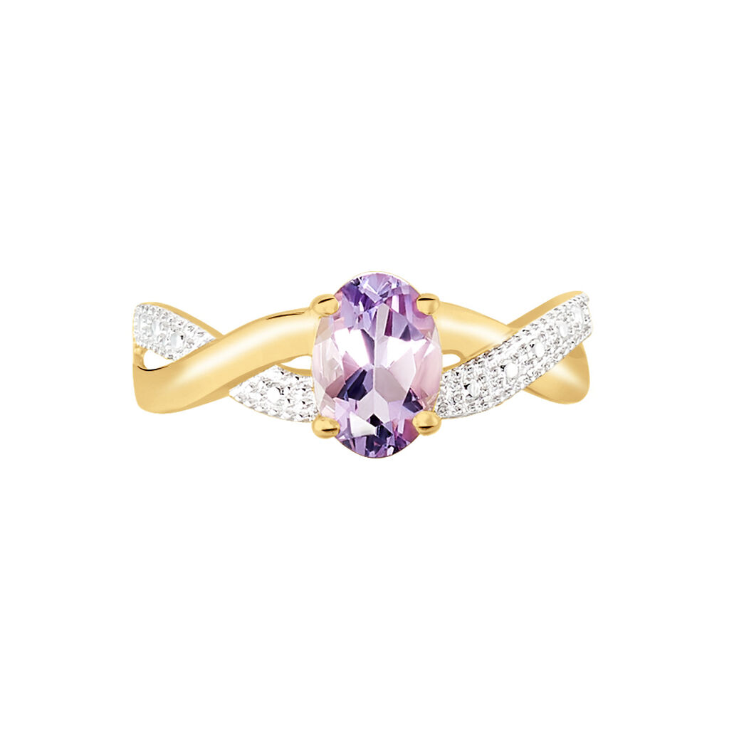 Anello Am&eacute;lie Oro Giallo Ametista